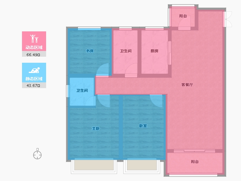 河南省-漯河市-悦峰学府-98.38-户型库-动静分区