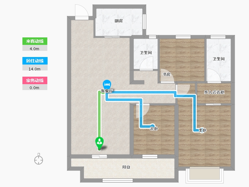 山东省-菏泽市-中北新都心-94.27-户型库-动静线