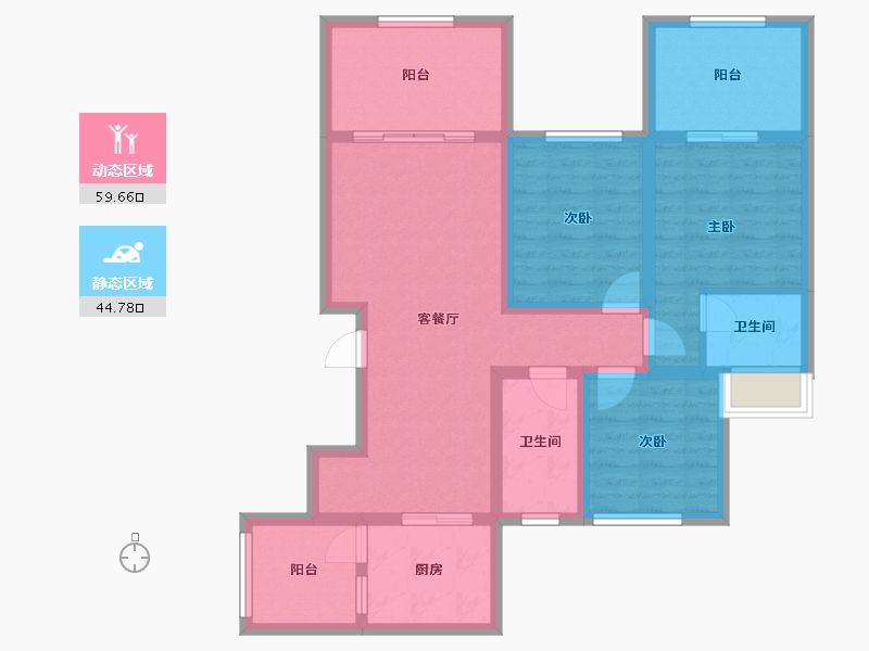 四川省-南充市-世台悦中心-91.79-户型库-动静分区