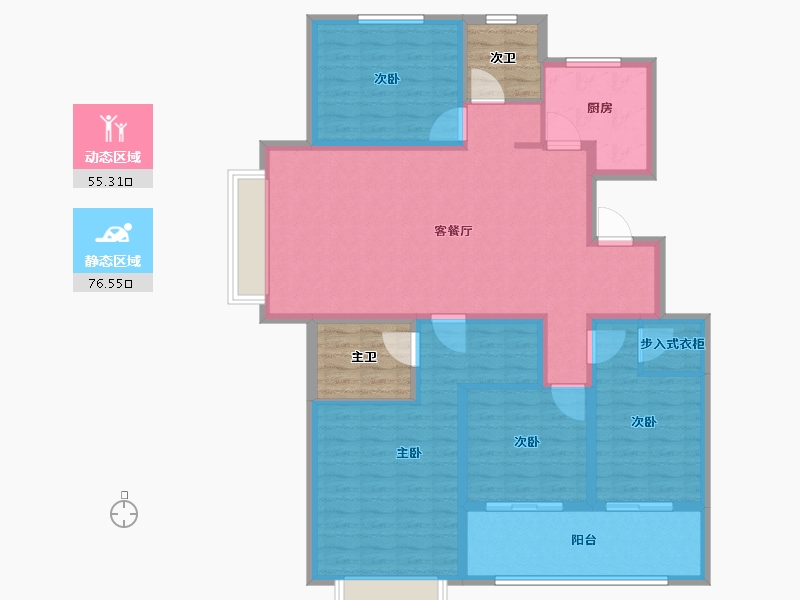 山东省-济宁市-睿湖印象-127.94-户型库-动静分区