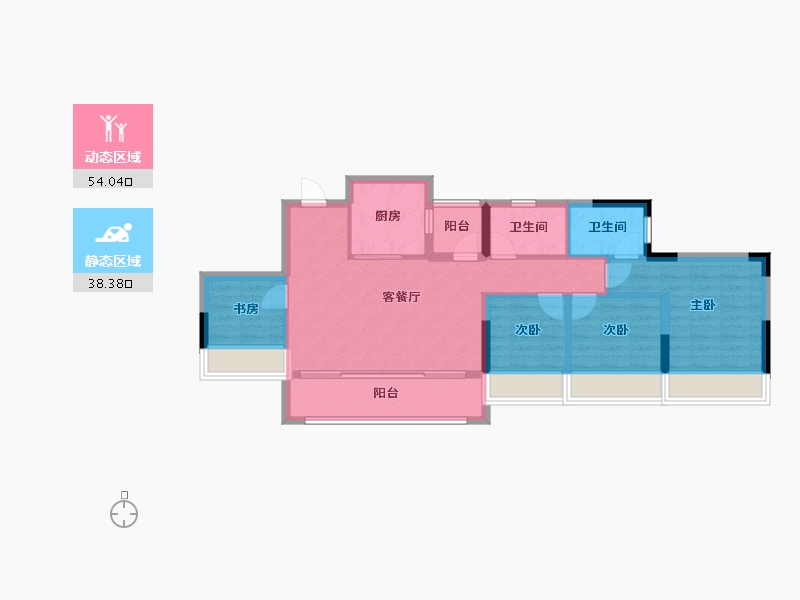 重庆-重庆市-建发·和玺-78.00-户型库-动静分区