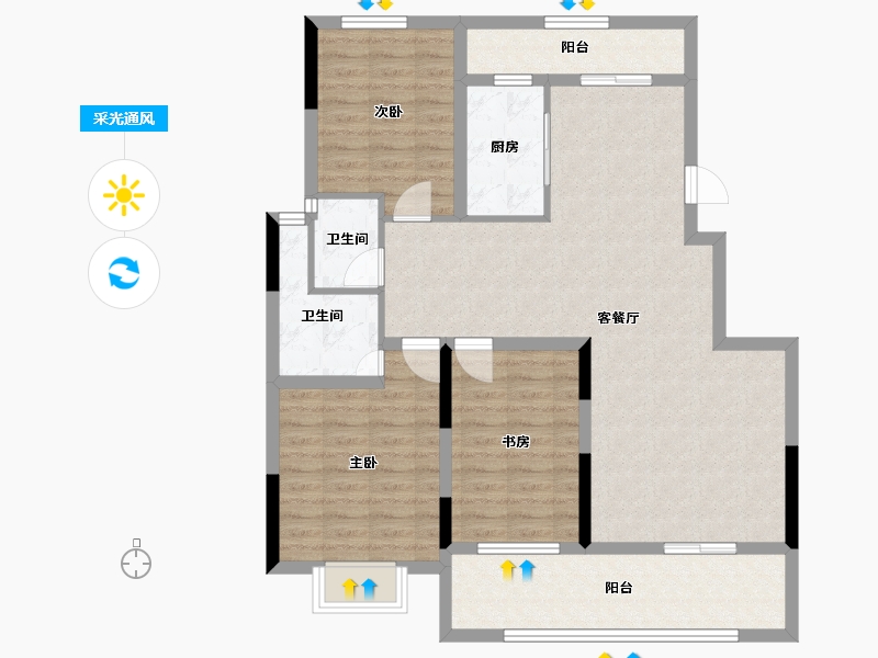 广东省-肇庆市-封开广信华府-104.02-户型库-采光通风