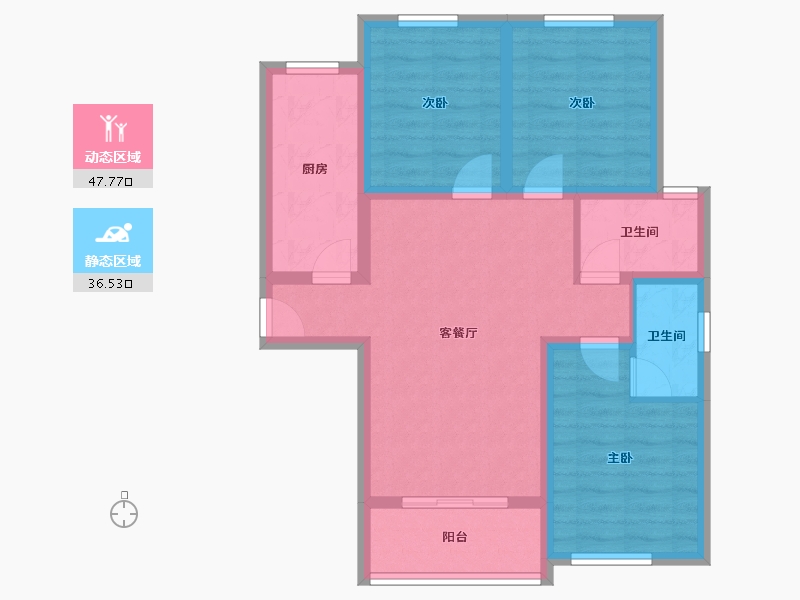 河南省-南阳市-和顺劝学里-74.23-户型库-动静分区