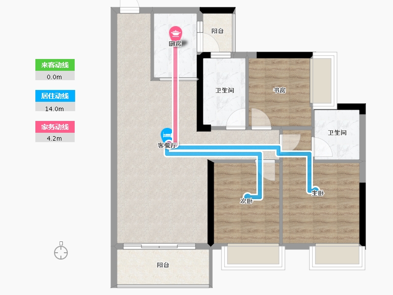 广西壮族自治区-贵港市-奥园顾荣幸福里-79.82-户型库-动静线