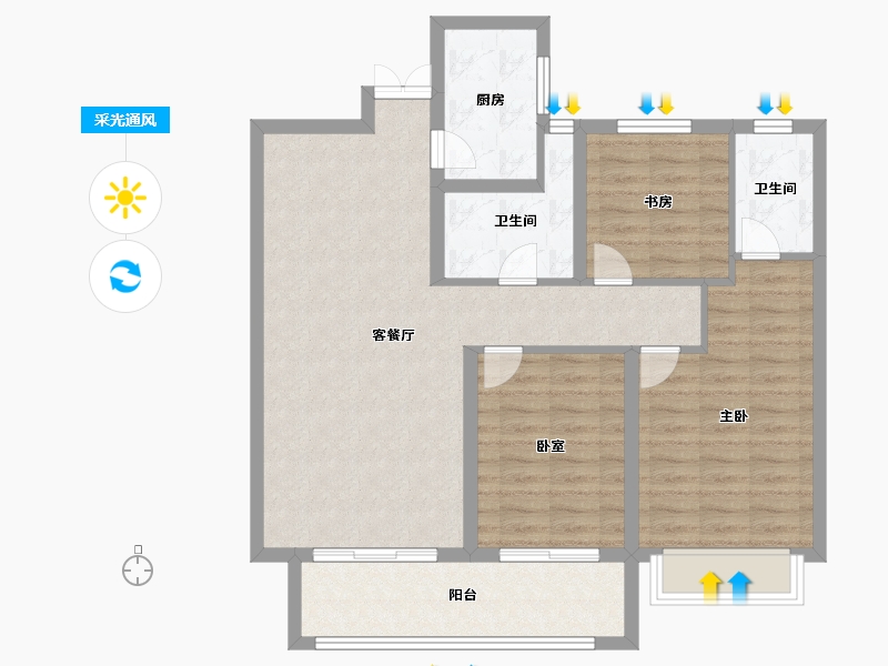 河南省-漯河市-悦峰学府-93.22-户型库-采光通风