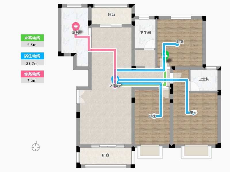 河南省-漯河市-基时芳语堂-103.49-户型库-动静线