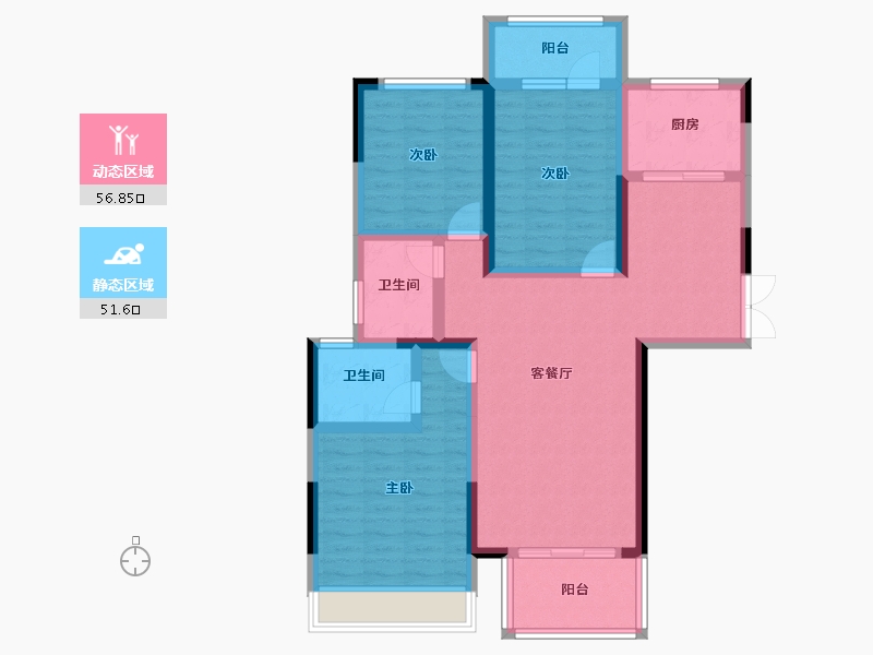 河南省-洛阳市-建业江山赋-96.00-户型库-动静分区