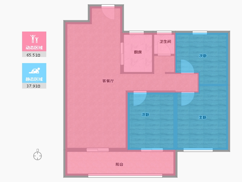 山东省-菏泽市-中北西城一品-93.26-户型库-动静分区