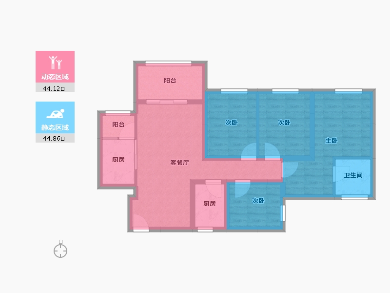 四川省-南充市-优筑紫御天成-78.05-户型库-动静分区