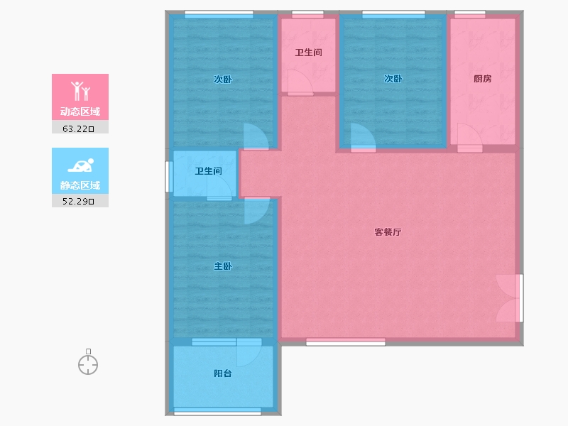 河南省-南阳市-和顺劝学里-104.33-户型库-动静分区