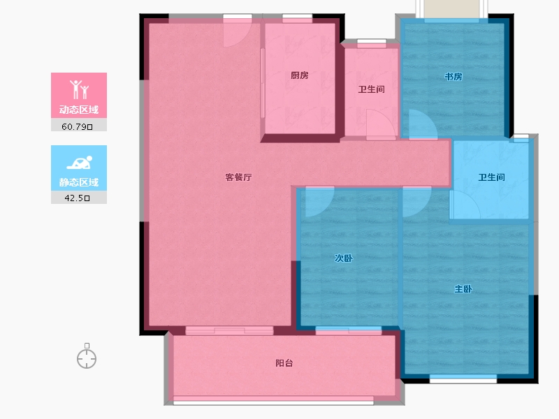 河南省-南阳市-一品金麟府-93.67-户型库-动静分区