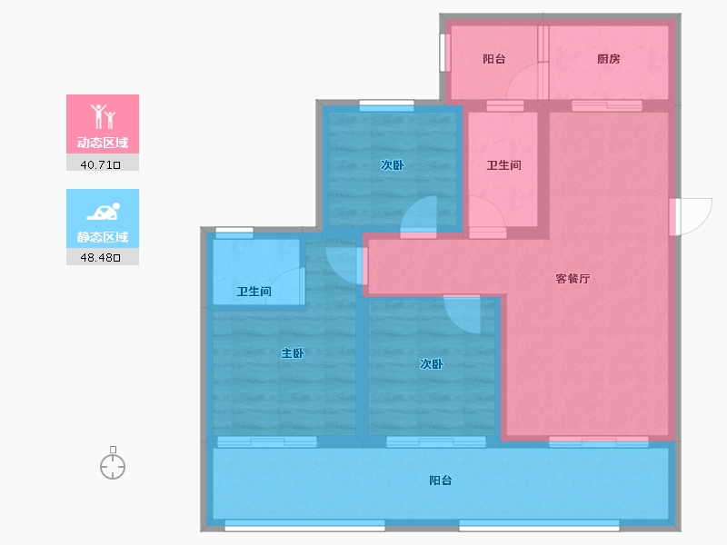 四川省-南充市-世台悦中心-78.86-户型库-动静分区