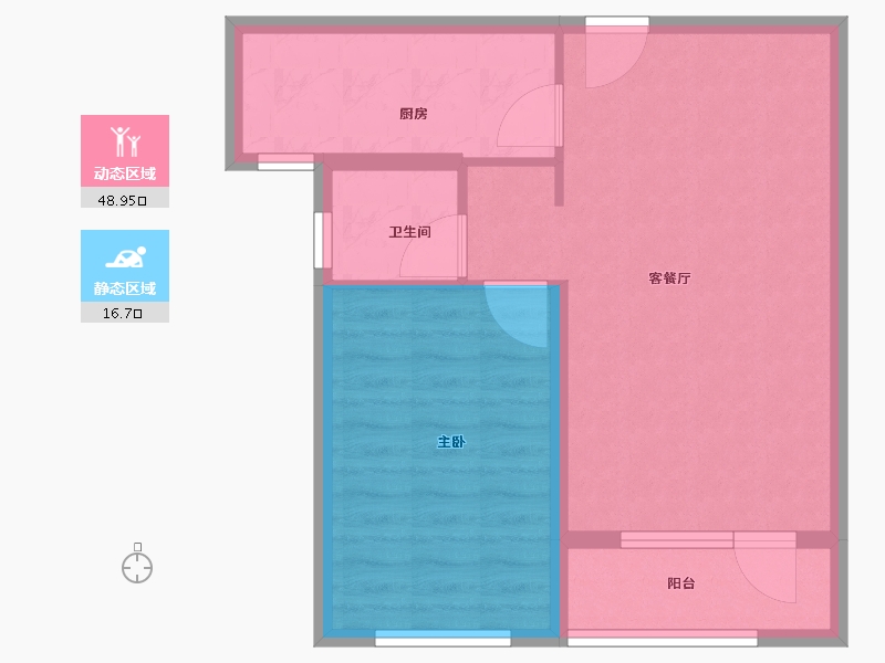 河北省-秦皇岛市-金梦海湾柒号香堤澜庭-58.82-户型库-动静分区