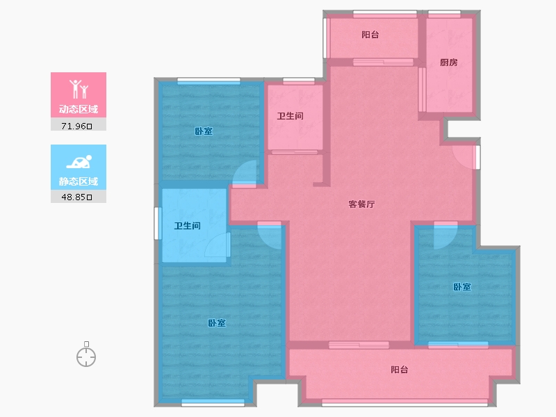 山东省-菏泽市-曹县天润城-108.04-户型库-动静分区