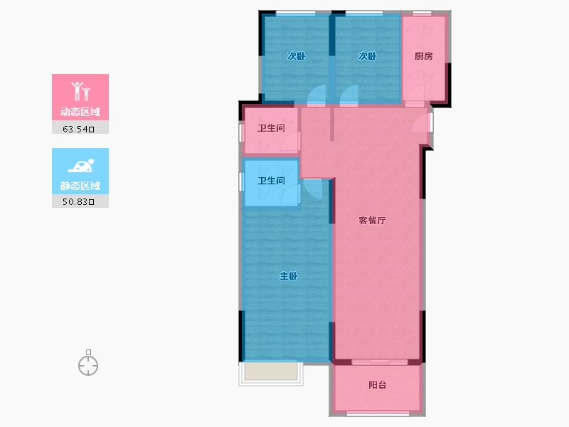 河南省-南阳市-南阳正商书香华府-103.06-户型库-动静分区