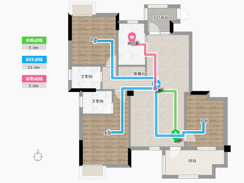 湖北省-黄石市-正泰华府-96.24-户型库-动静线