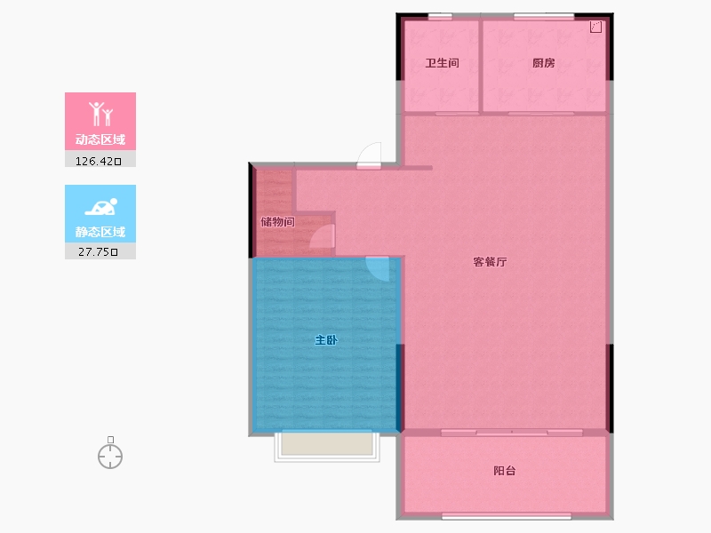 甘肃省-酒泉市-碧桂圆嘉鑫领誉-144.00-户型库-动静分区