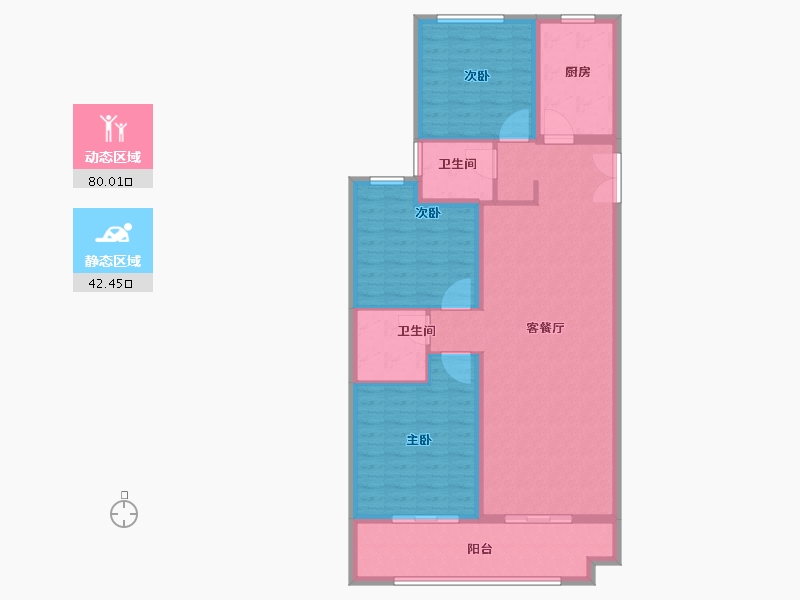 山东省-菏泽市-凯兴天下-111.00-户型库-动静分区