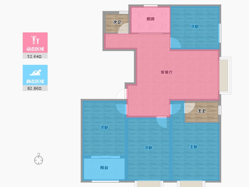 山东省-济宁市-睿湖印象-131.25-户型库-动静分区