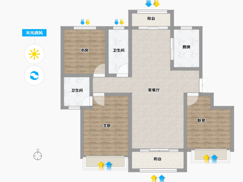 河南省-漯河市-悦峰学府-99.94-户型库-采光通风