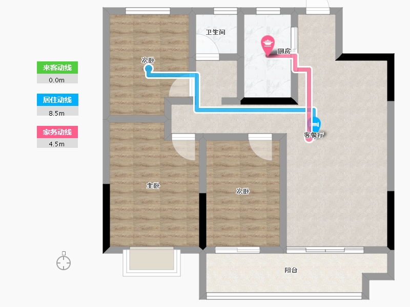 安徽省-宿州市-和顺·悦澜庭-86.40-户型库-动静线