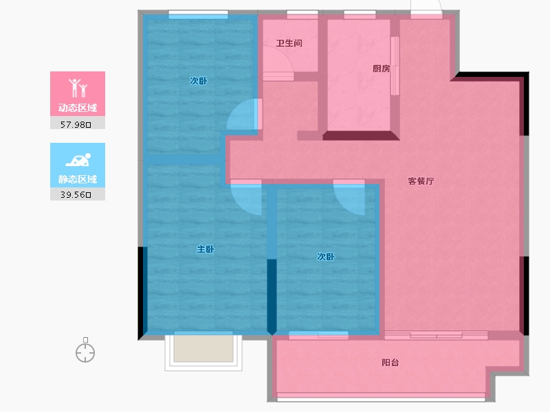 安徽省-宿州市-和顺·悦澜庭-86.40-户型库-动静分区