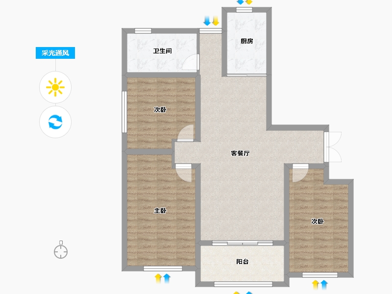 山东省-临沂市-房源南湖尚城-100.01-户型库-采光通风