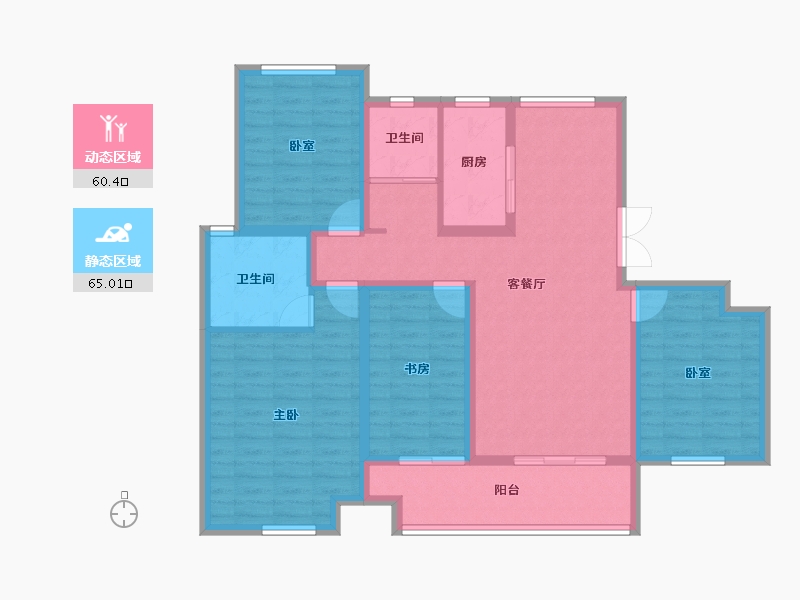 山东省-菏泽市-曹县天润城-112.23-户型库-动静分区