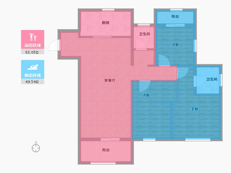 山东省-菏泽市-中北西城一品-100.56-户型库-动静分区