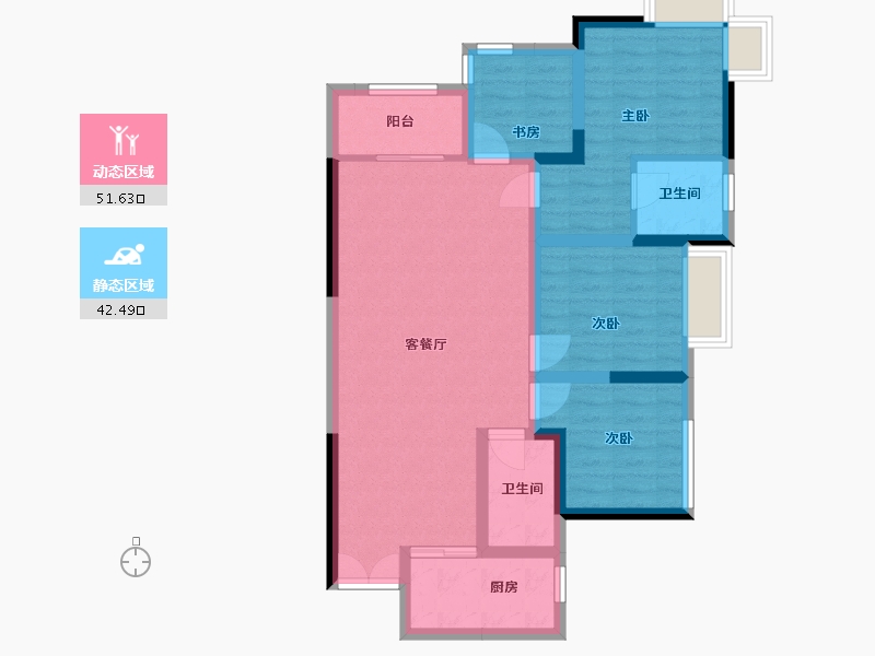 四川省-资阳市-佰盛天禧-88.82-户型库-动静分区