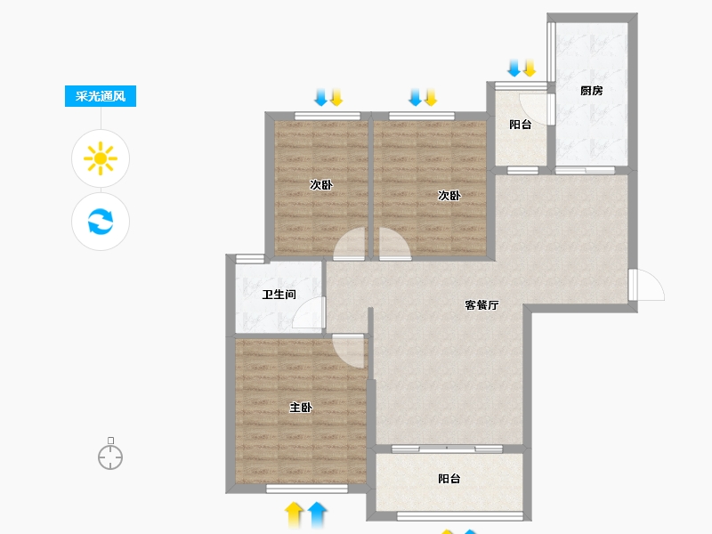 山东省-济宁市-济宁恒大悦珑湾-98.12-户型库-采光通风