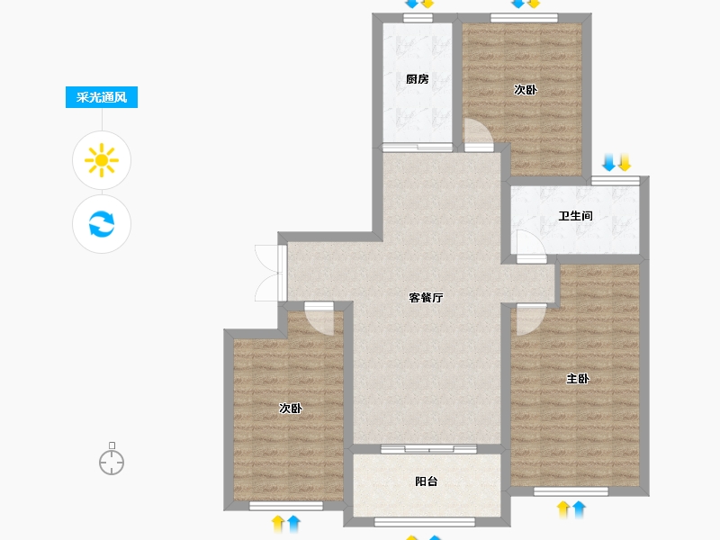 山东省-临沂市-房源南湖尚城-98.01-户型库-采光通风