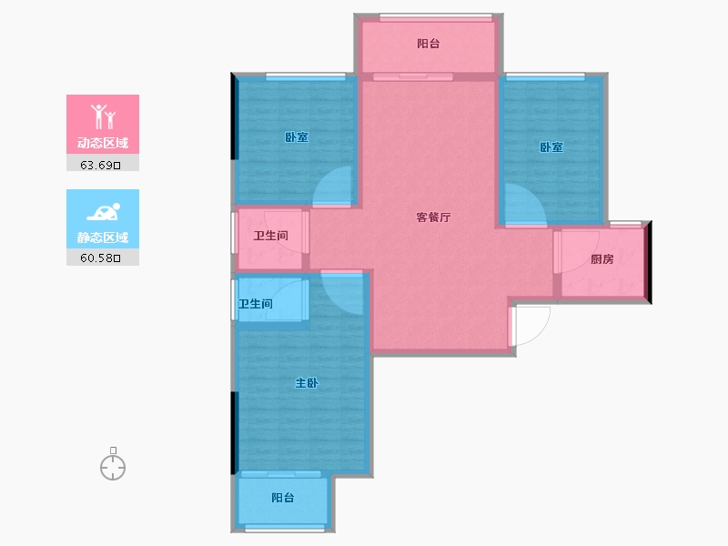 湖北省-咸宁市-鑫博桂苑-112.20-户型库-动静分区