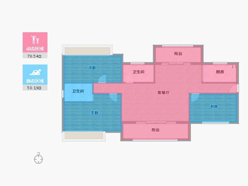 湖北省-黄石市-城发·香山枫景-109.81-户型库-动静分区