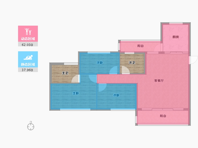 山东省-济宁市-济宁恒大悦珑湾-102.33-户型库-动静分区