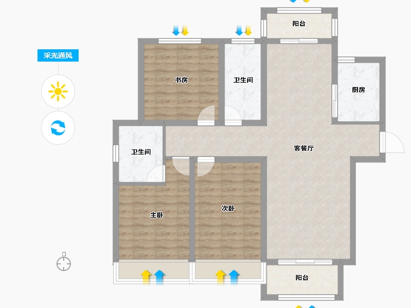 河南省-漯河市-悦峰学府-98.05-户型库-采光通风