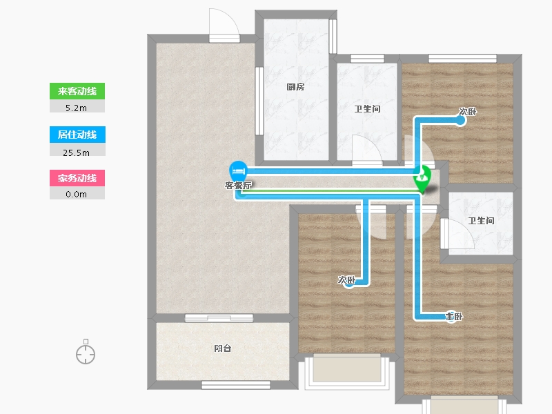 山东省-菏泽市-名门世都-93.55-户型库-动静线