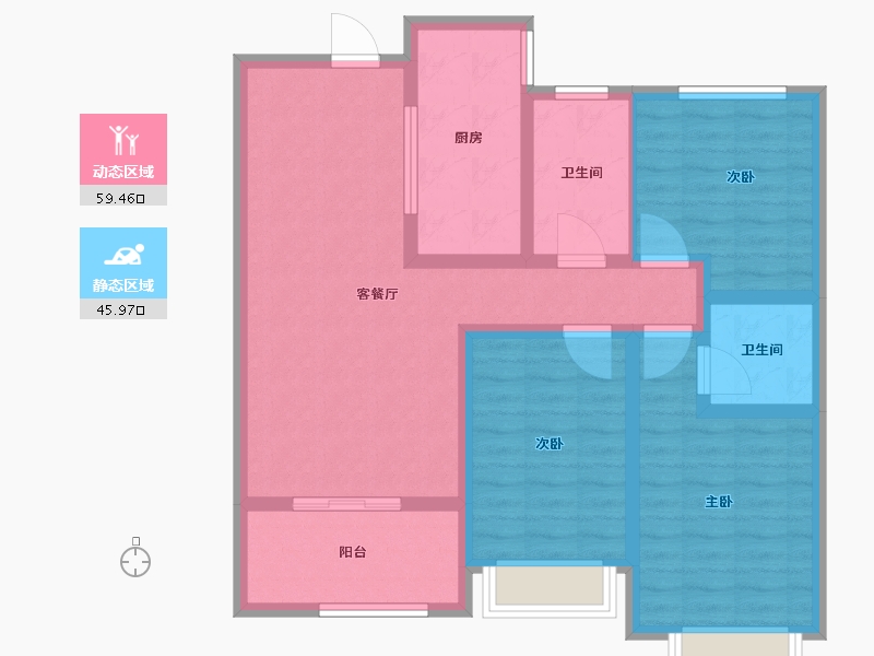 山东省-菏泽市-名门世都-93.55-户型库-动静分区