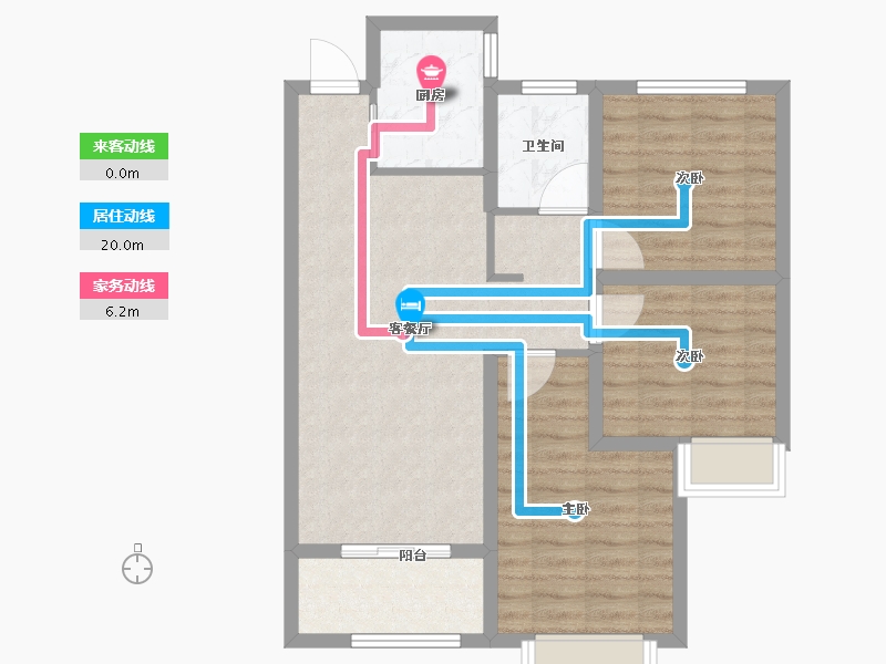 山东省-菏泽市-名门世都-76.80-户型库-动静线