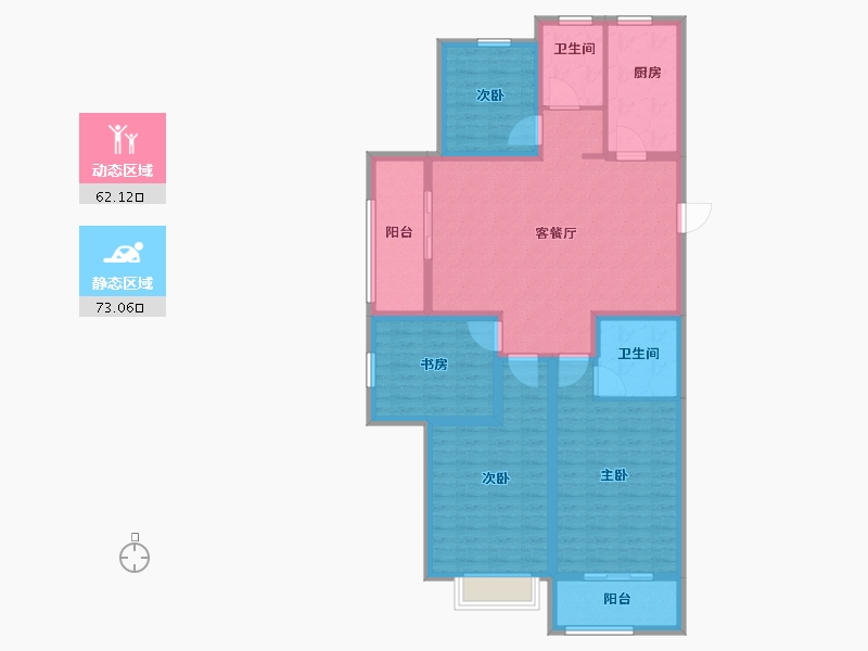 山东省-菏泽市-名门世都-121.25-户型库-动静分区