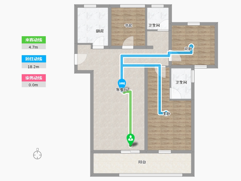 山东省-菏泽市-中北西城一品-103.96-户型库-动静线