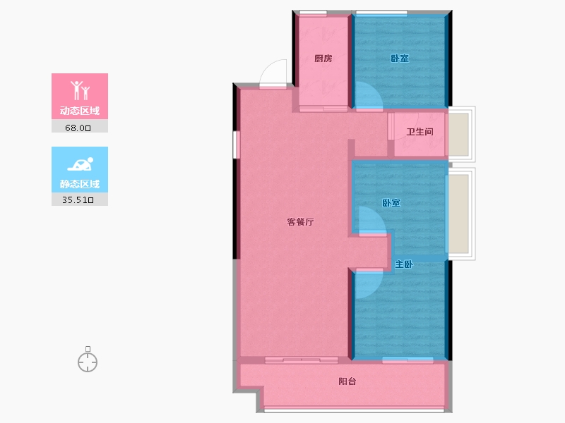 安徽省-宿州市-壹中·状元府-92.81-户型库-动静分区