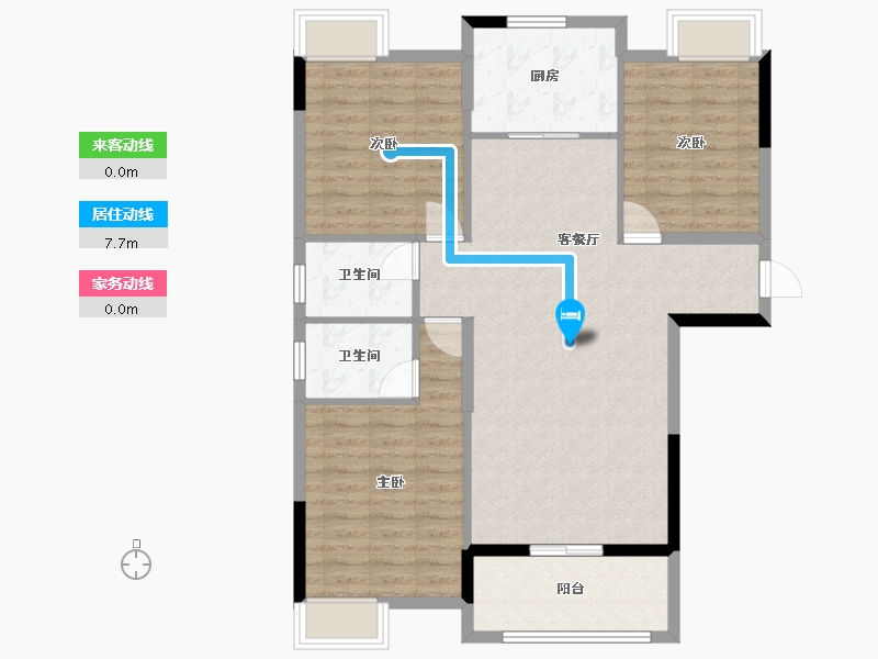 湖北省-黄石市-正泰华府-95.03-户型库-动静线