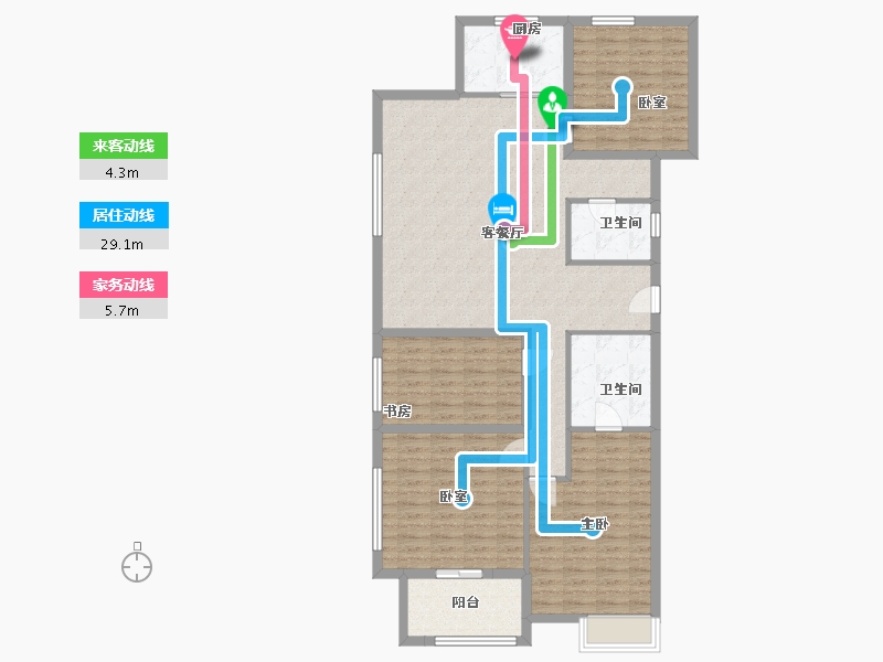 福建省-福州市-融信双杭城-125.00-户型库-动静线