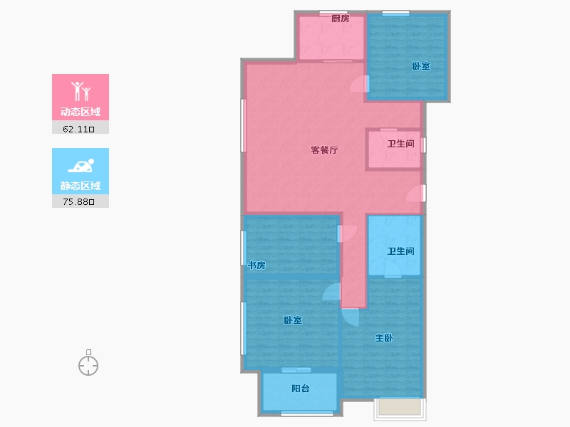 福建省-福州市-融信双杭城-125.00-户型库-动静分区