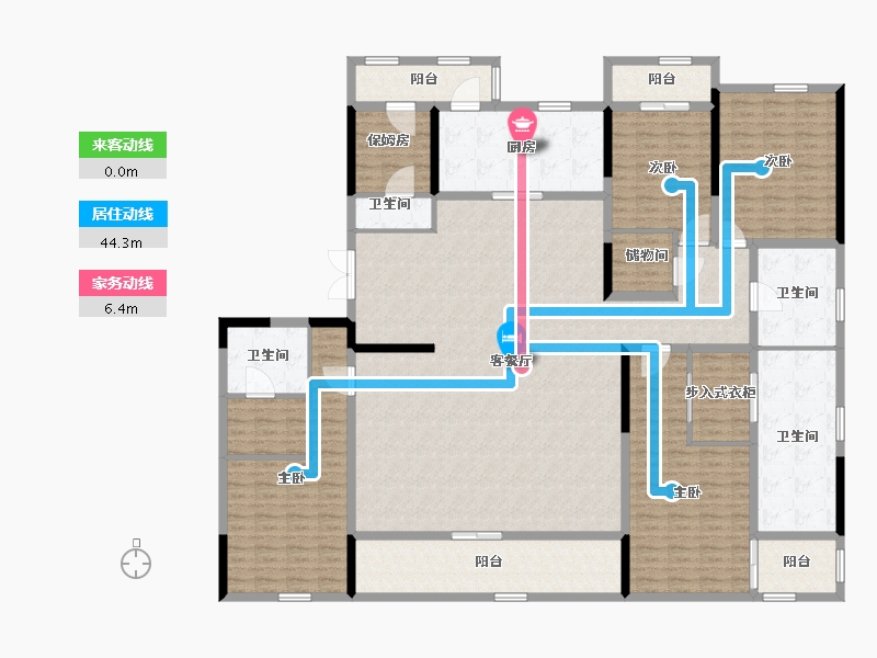 山东省-菏泽市-中北新都心-236.61-户型库-动静线