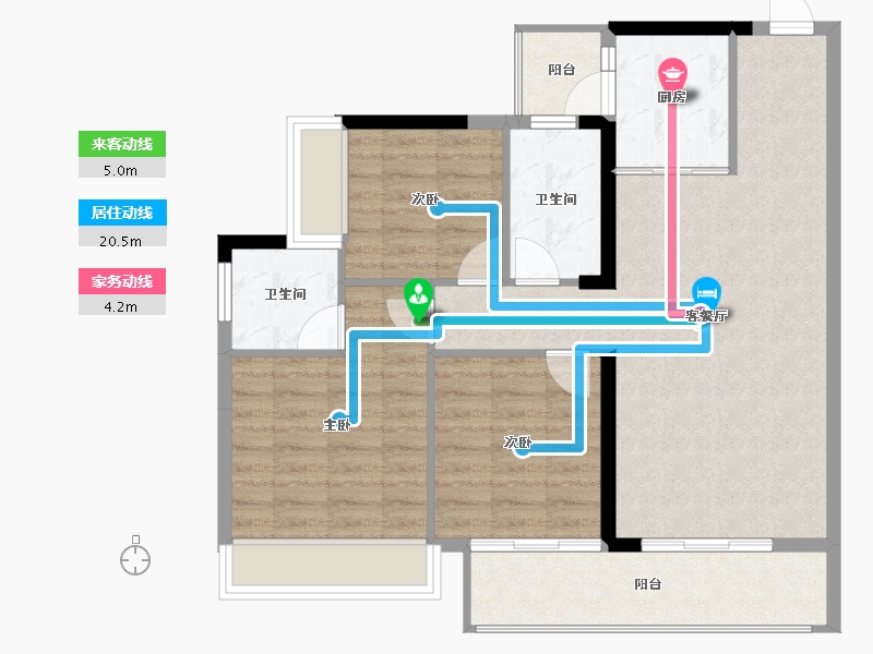 广西壮族自治区-贵港市-奥园顾荣幸福里-86.42-户型库-动静线