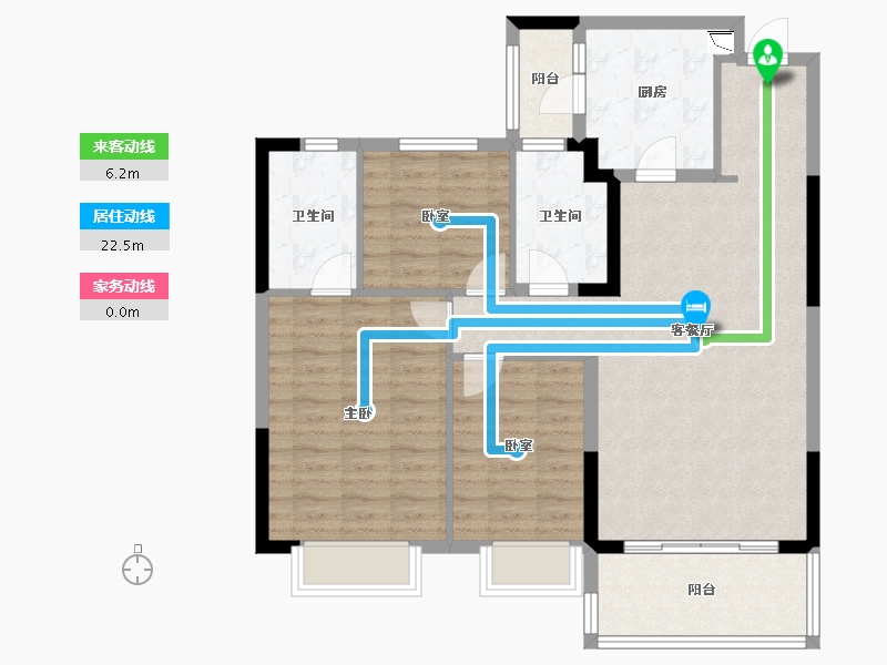 浙江省-湖州市-湖州恒大珺睿府-96.00-户型库-动静线