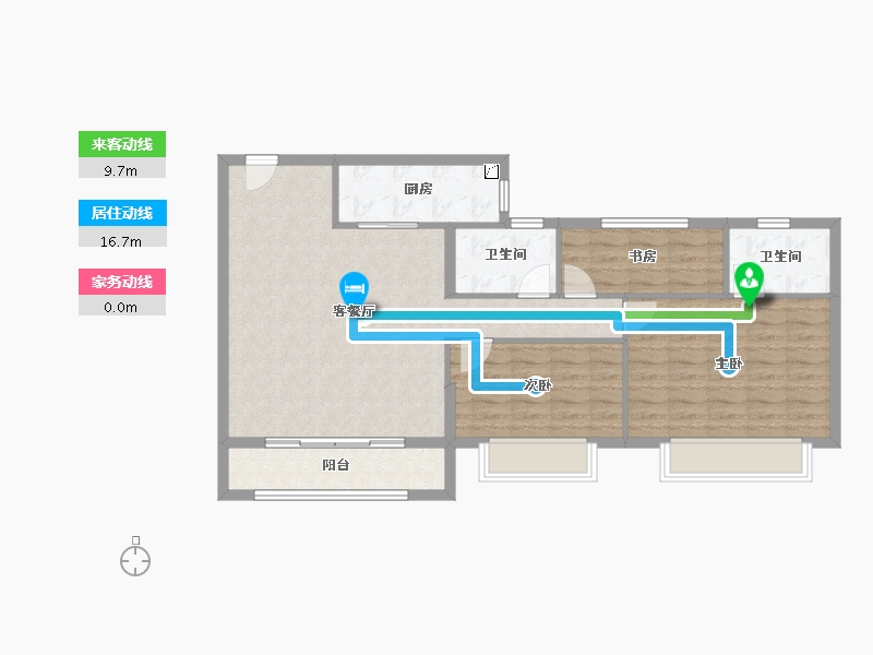 湖北省-黄石市-城发·香山枫景-90.71-户型库-动静线