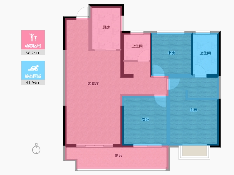 河南省-洛阳市-现代森林国际城-89.23-户型库-动静分区